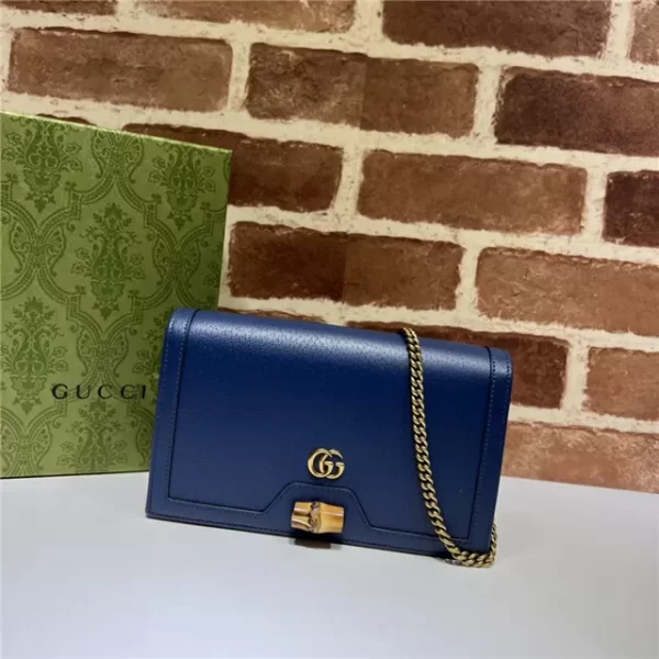 Gucci Diana Mini Bag Replica With Bamboo Blue