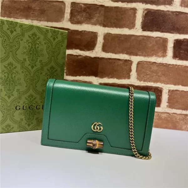 Gucci Diana Mini Bag Replica With Bamboo Green