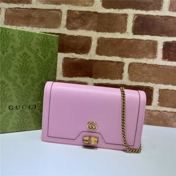 Gucci Diana Mini Bag Replica With Bamboo Pink