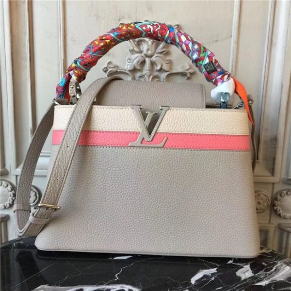 Louis Vuitton Capucines PM Galet/Pink/Silver