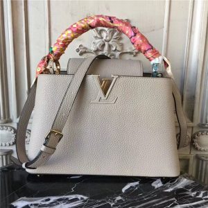 Louis Vuitton Capucines PM Galet/Gold