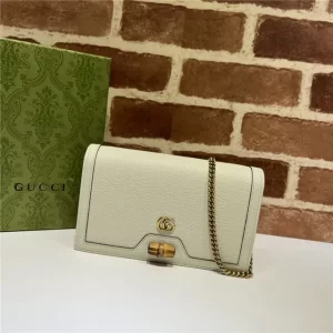 Gucci Diana Mini Bag Replica With Bamboo White