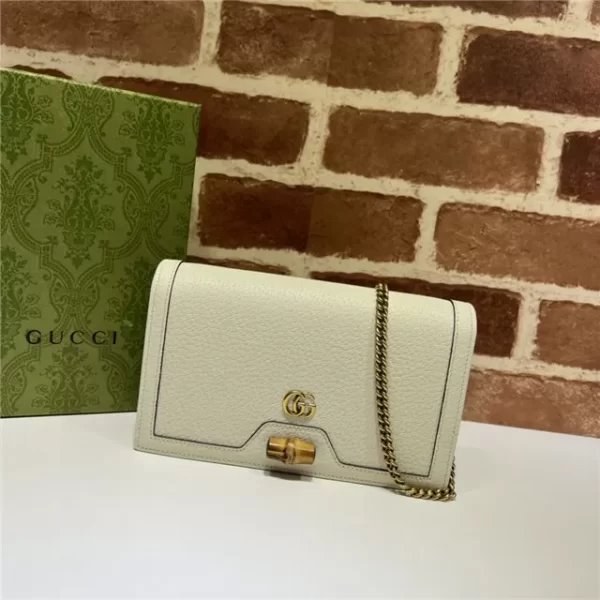 Gucci Diana Mini Bag Replica With Bamboo White