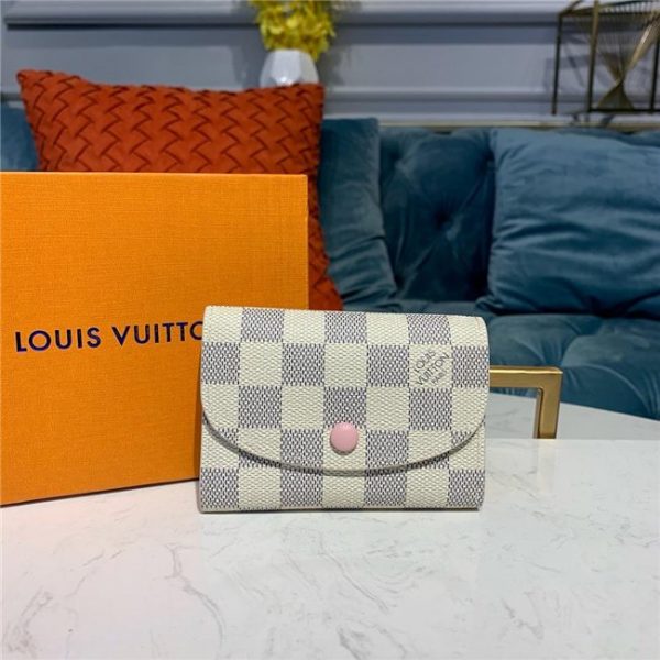 Louis Vuitton Rosalie Coin Purse Damier Azur Canvas