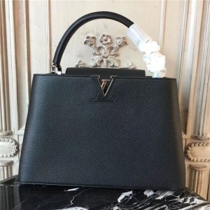 Louis Vuitton Capucines MM Black/Silver