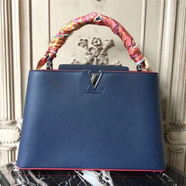 Louis Vuitton Capucines MM Blue/Red/Silver