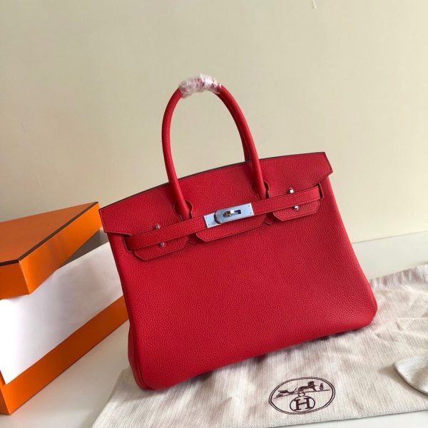 Hermes Birkin 35cm Red Silver H/W