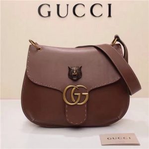 Gucci GG Marmont Animalier Replica Shoulder Bag Brown