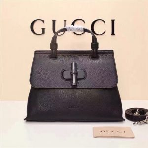 Gucci Bamboo Daily Small Fake Top Handle Bag Black