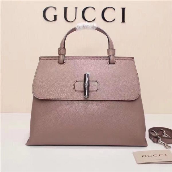 Gucci Bamboo Daily Medium Top Handle Bag Nude