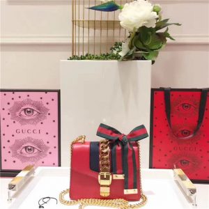Gucci Sylvie Mini Chain Bag Red