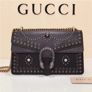 Gucci Dionysus GG Supreme Studded Shoulder Bag