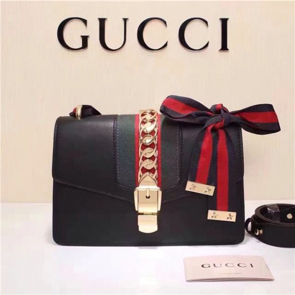 Gucci Sylvie Shoulder Bag Black