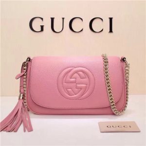 Gucci Soho Leather Shoulder Replica Replica Bag Pink