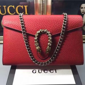 Gucci Dionysus Leather Mini Replica Chain Bags Red