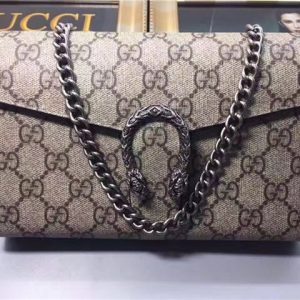 Gucci Dionysus GG Supreme Chain Replica Wallet Purse Black