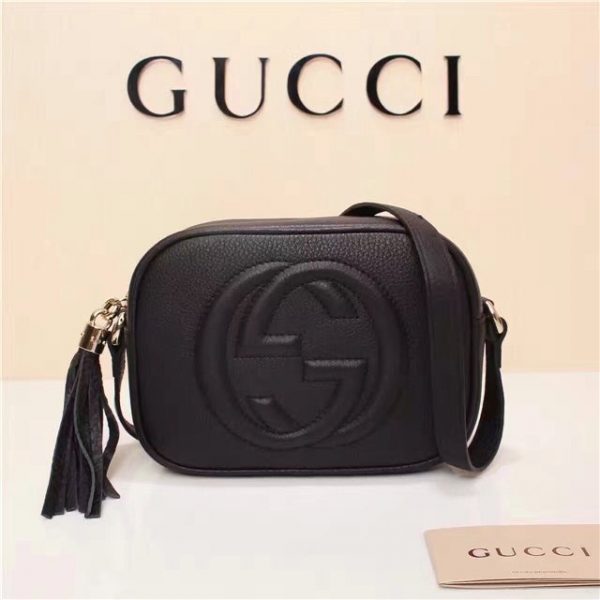 Gucci Soho Leather Replica Disco Bag Black