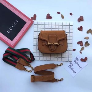 Gucci Small Lady Web Suede Shoulder Bag