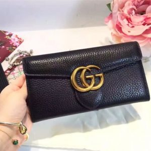 Gucci GG Marmont Continental Replica Wallet Black