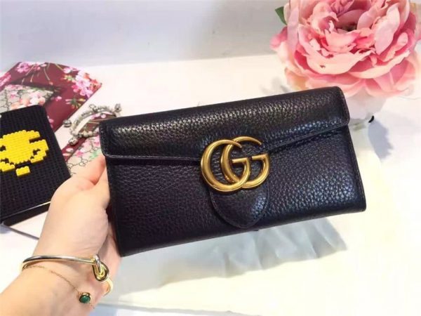 Gucci GG Marmont Continental Replica Wallet Black