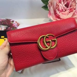 Gucci GG Marmont Continental Replica Wallet Red