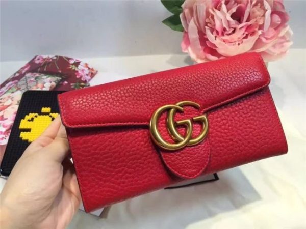 Gucci GG Marmont Continental Replica Wallet Red