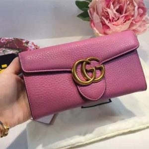 Gucci GG Marmont Continental Replica Wallet Rose