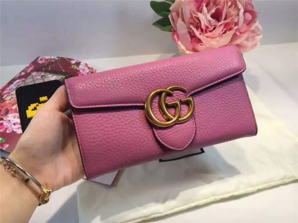 Gucci GG Marmont Continental Replica Wallet Rose