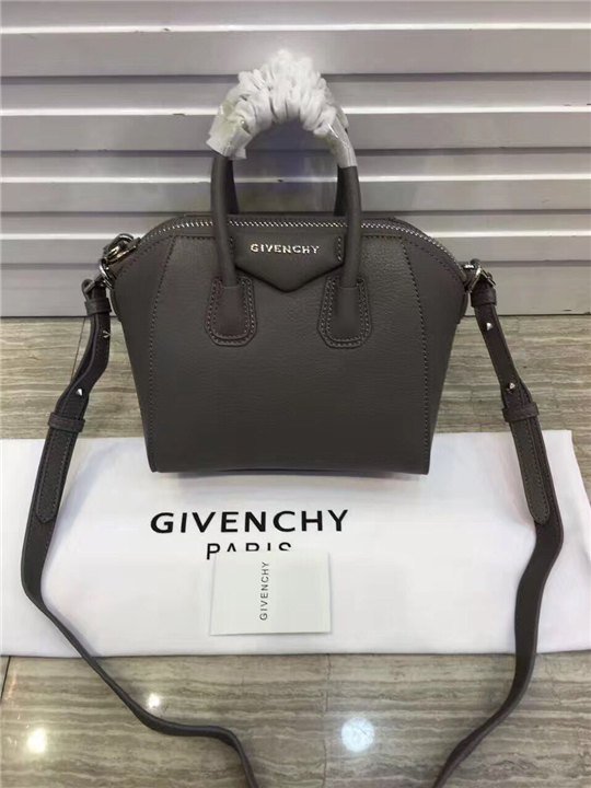 Givenchy Mini Antigona Shoulder Bag Dark Grey