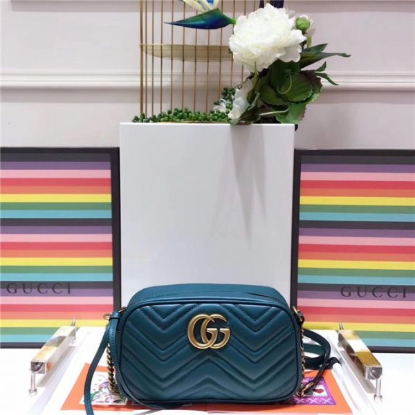 Gucci GG Marmont Matelasse Medium Replica Shoulder Bag Dark Green