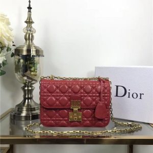 Christian Dior “Dioraddict” Medium Flap Bag Red
