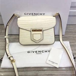 Givenchy Nobile Mini Shoulder Bag White Croc-effect