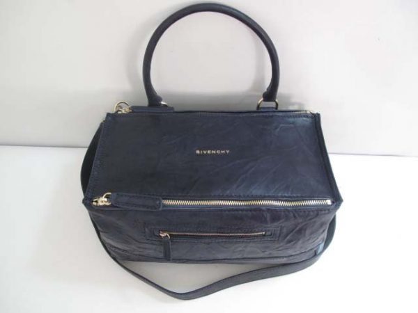 Givenchy Medium Pandora Distressed Leather Navy