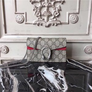 Gucci Dionysus GG Supreme Super Replica Mini Bag Red