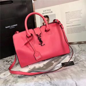 Yves Saint Laurent Small Monogram Cabas Bag Pink/Black