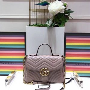 Gucci GG Marmont Small Replica Top Handle Bag Nude