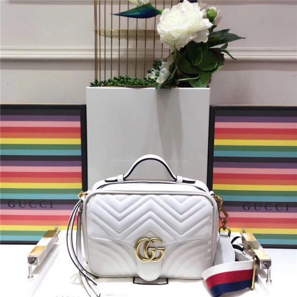 Gucci GG Marmont Matelasse Shoulder Bag Replica White