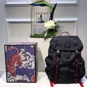 Gucci Techno Canvas Replica Backpack Black