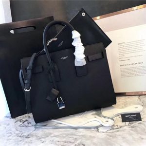 Yves Saint Laurent Classic Small Replica SAC DE JOUR Black Grained