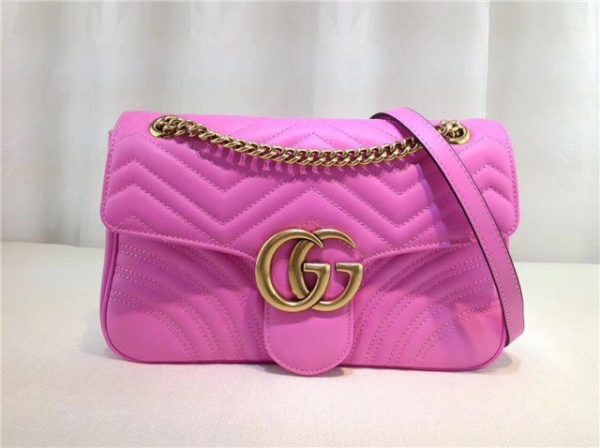 Gucci GG Marmont Matelasse Replica Large Shoulder Bag Pink