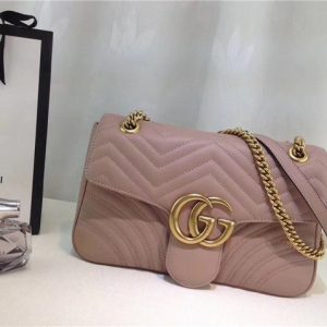 Gucci GG Marmont Matelasse Replica Large Shoulder Bag Nude