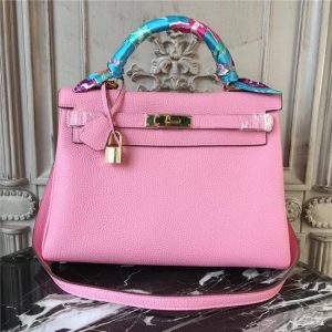 Hermes Kelly bag 32cm Gold H/W Pink