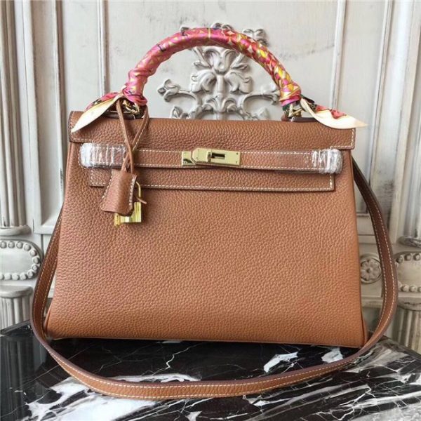 Hermes Kelly bag 32cm Gold H/W Tan