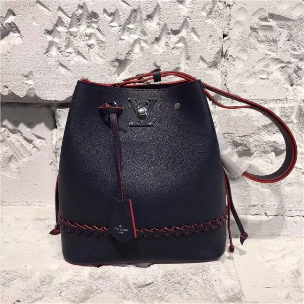 Louis Vuitton Lockme Bucket Navy