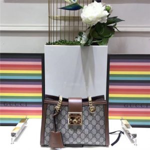 Gucci Padlock Small GG Shoulder Bag Tan