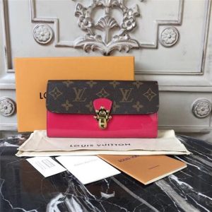 Louis Vuitton Cherrywood Wallet Patent Leather Fuchsia