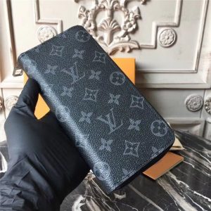 Louis Vuitton Zippy Wallet Vertical Monogram Eclipse Canvas