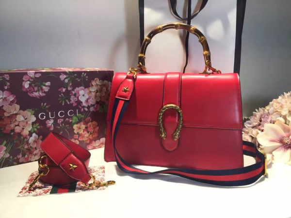 Gucci Dionysus Leather Top Handle Bag