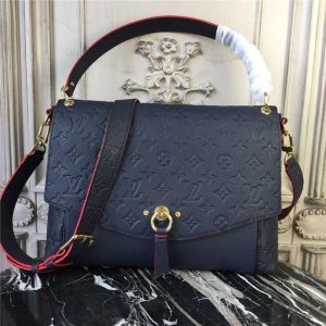 Louis Vuitton Blanche MM Monogram Empreinte Marine Rouge