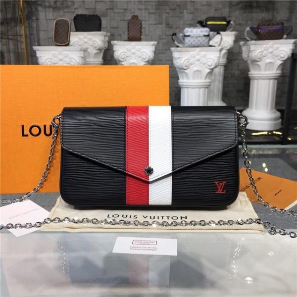 Louis Vuitton Pochette Felicie Epi leather Black